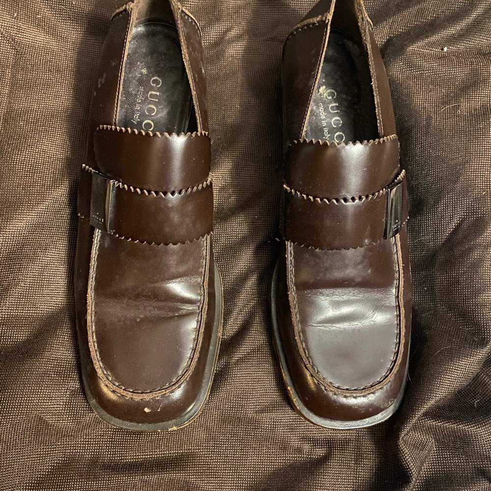 Gucci Women's Rich Dark Brown Leather Loafers - Picture 2 of 4